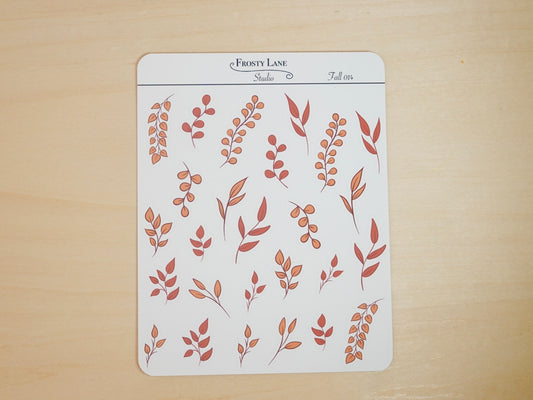 Fall014. Fall Foliage Pumpkin Sticker Sheet