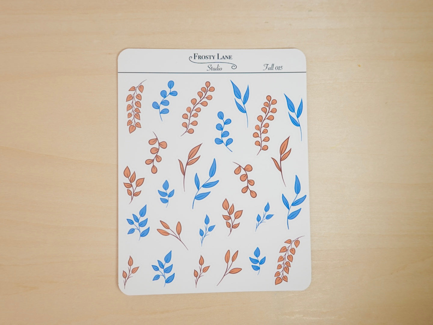 Fall015. Fall Foliage Pumpkin Sticker Sheet