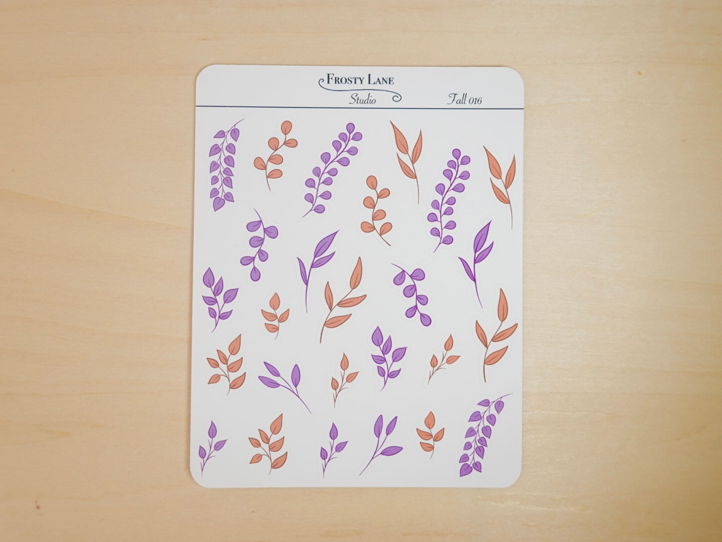 Fall016. Fall Foliage Pumpkin Sticker Sheet
