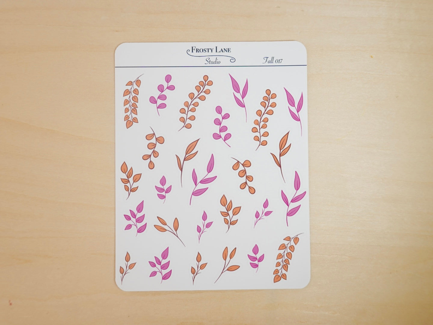 Fall017. Fall Foliage Pumpkin Sticker Sheet