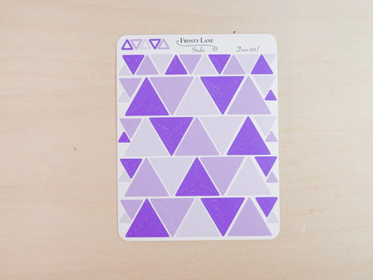 Deco018.f. Purple Triangle Outline Sticker Sheet