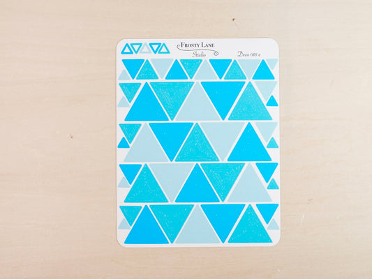 Deco018.e. Blue Triangle Outline Sticker Sheet