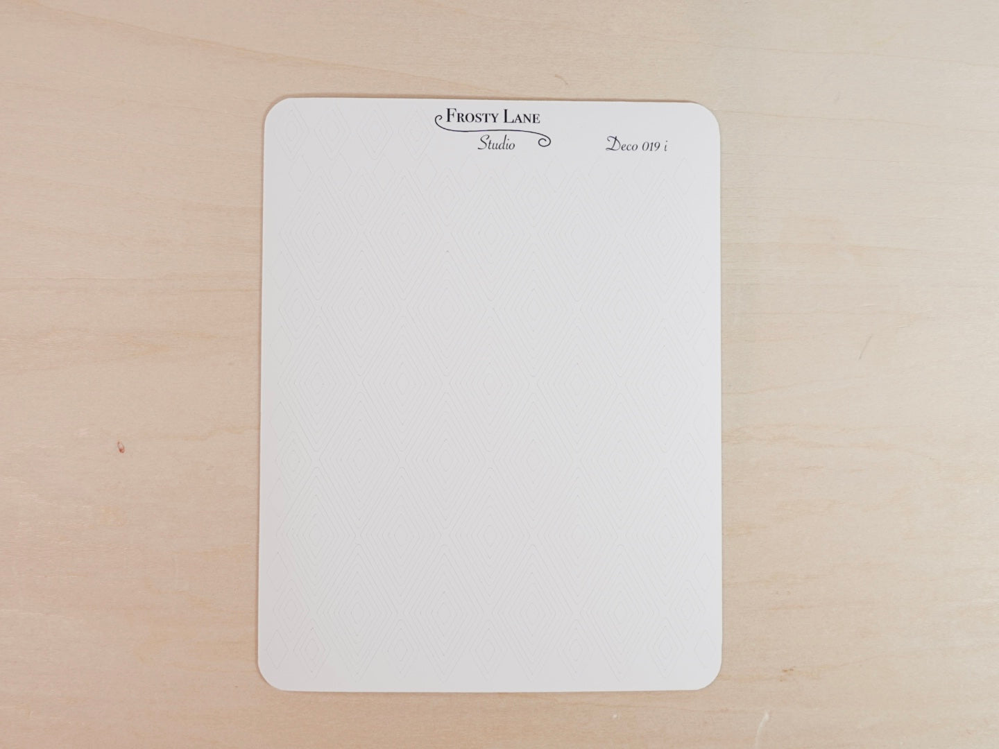 Deco019.i. White Diamond Outline Sticker Sheet