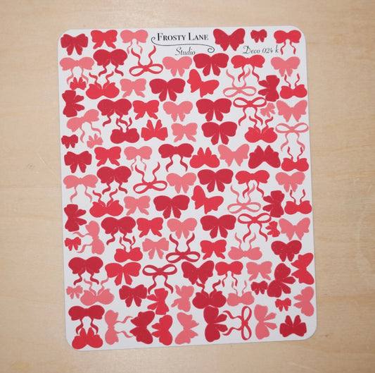 Deco024.k. Red Bow Sticker Sheet
