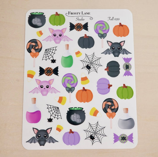 Fall020. Halloween Sticker Sheet