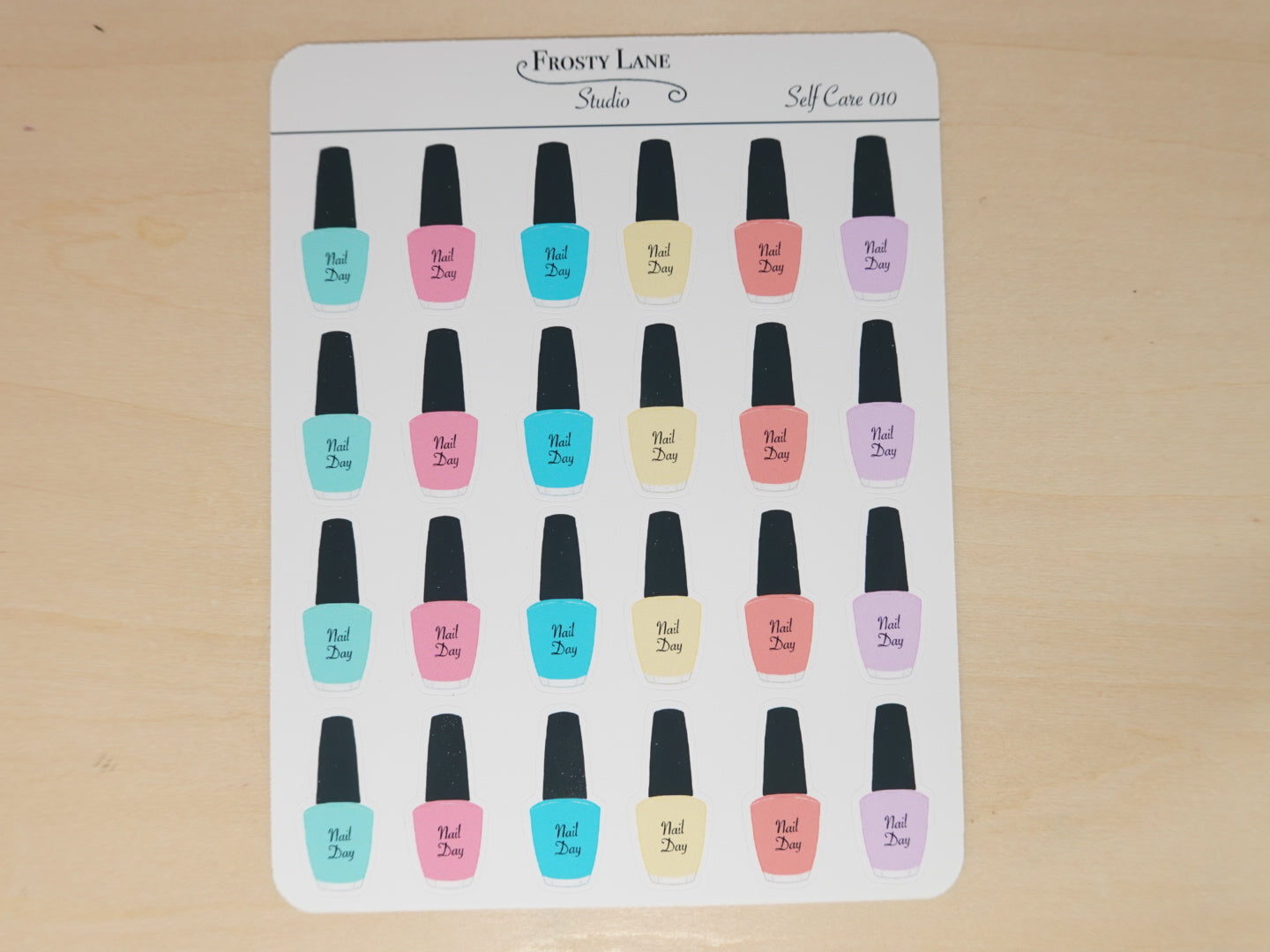 Self Care 019. Nail Day Sticker Sheet