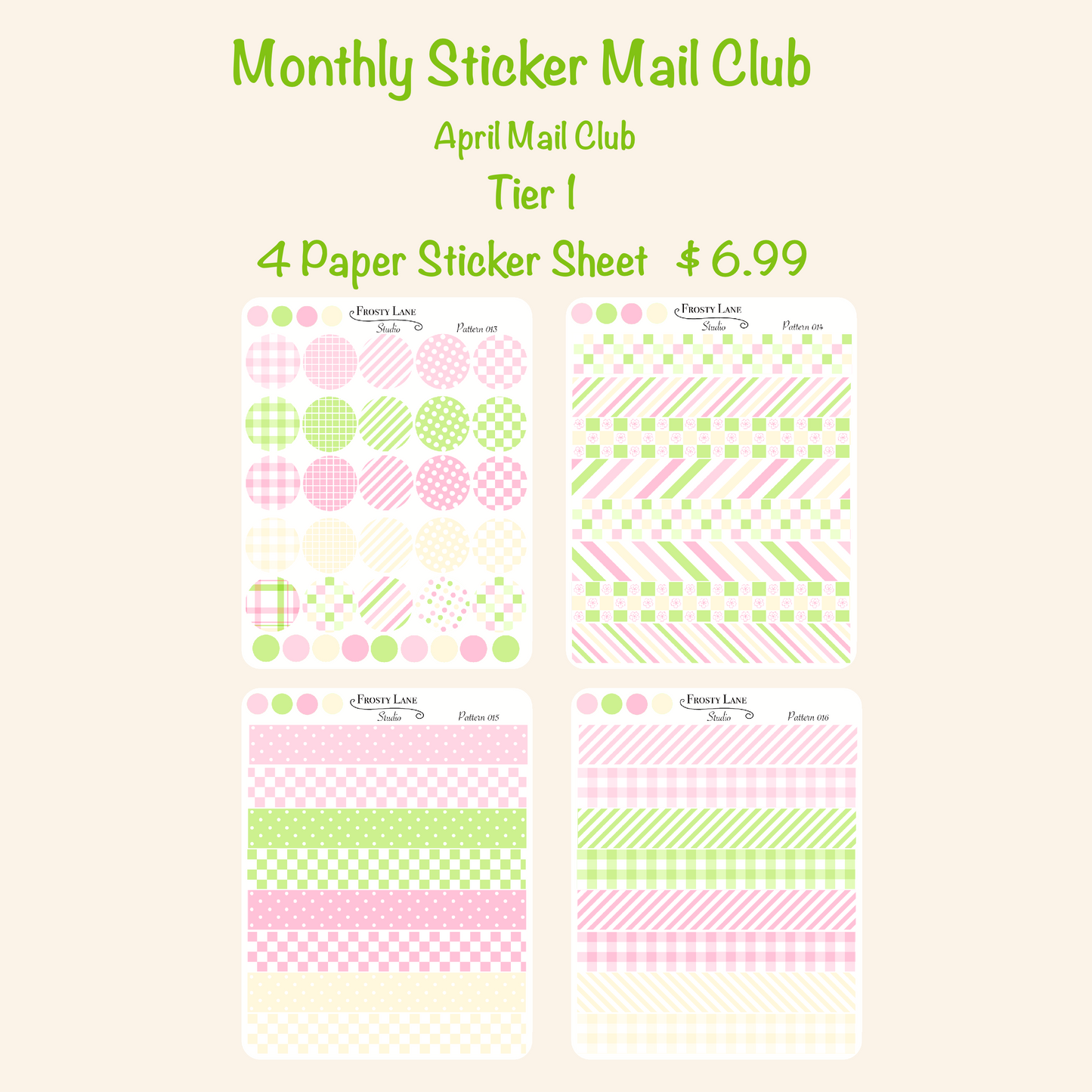 Tier 1 April Frosty Mail Club One Time Purchase