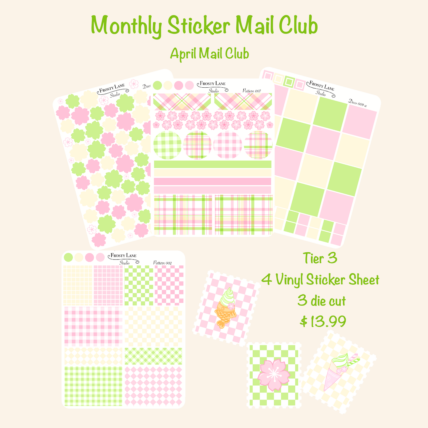 Tier 3 April Frosty Mail Club One Time Purchase