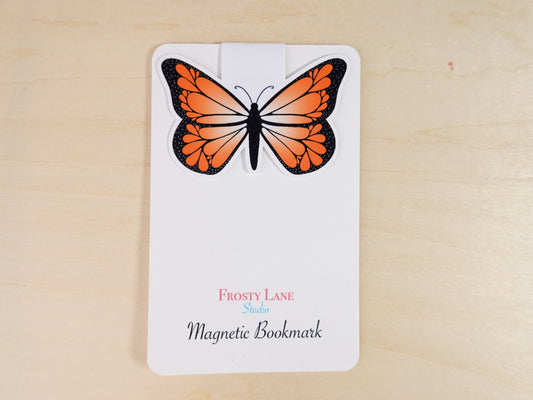 MBM005. Orange Butterfly Magnetic Bookmark