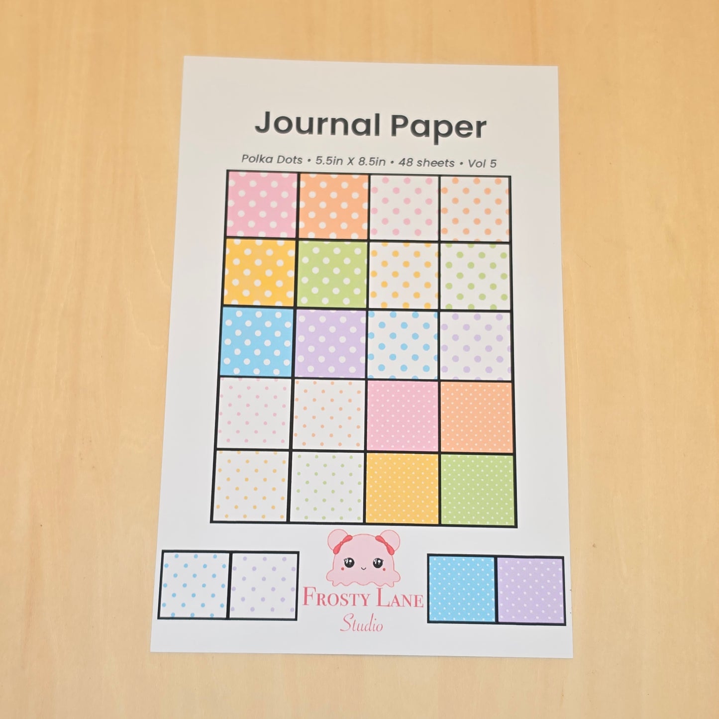 Vol.05. Polka Dots Collection Journal Paper (48 sheets)