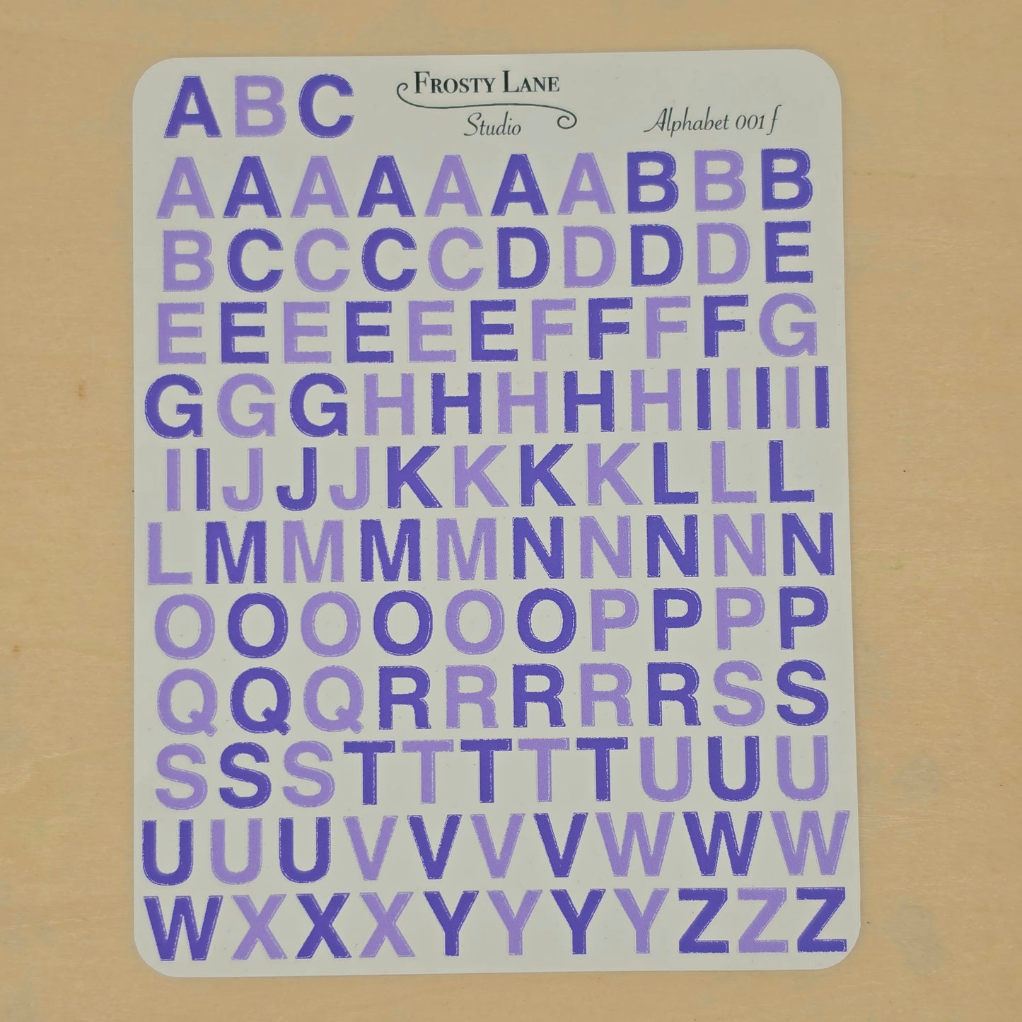 Alphabet 001.f. purple