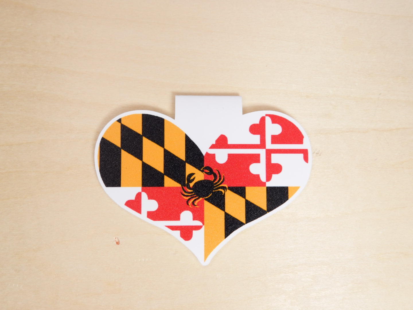 MBM010. Maryland Heart Magnetic Bookmark