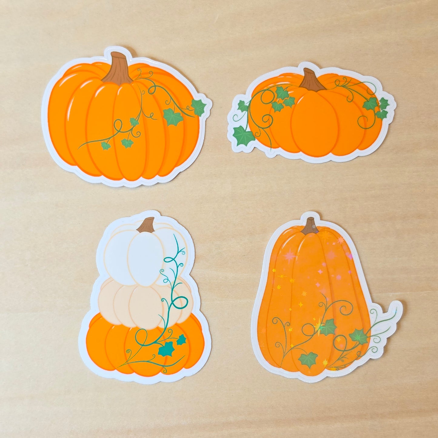 Orange Pumpkins Stickers