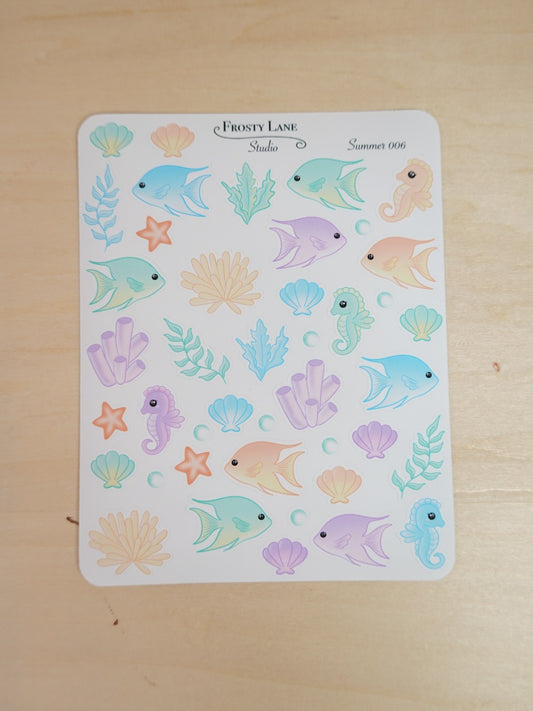 Summer006. Under the Sea Sticker Sheet