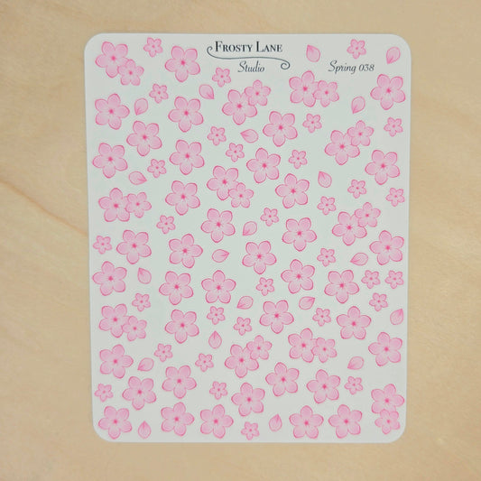 Spring038. Mini Pink Sakura Sticker Sheet
