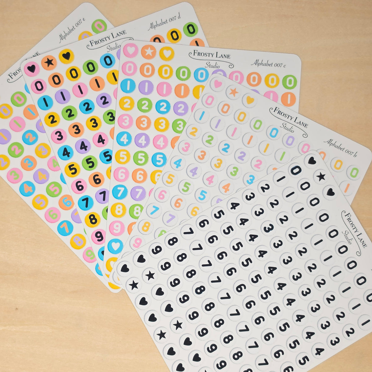 Alphabet 007. Number Circle Beads