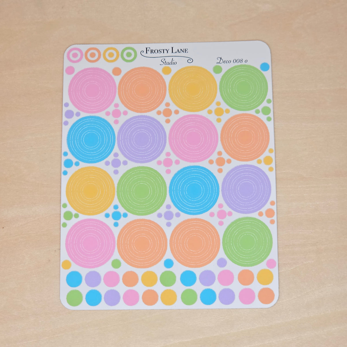 Deco008 Circle Outline Sticker Sheet