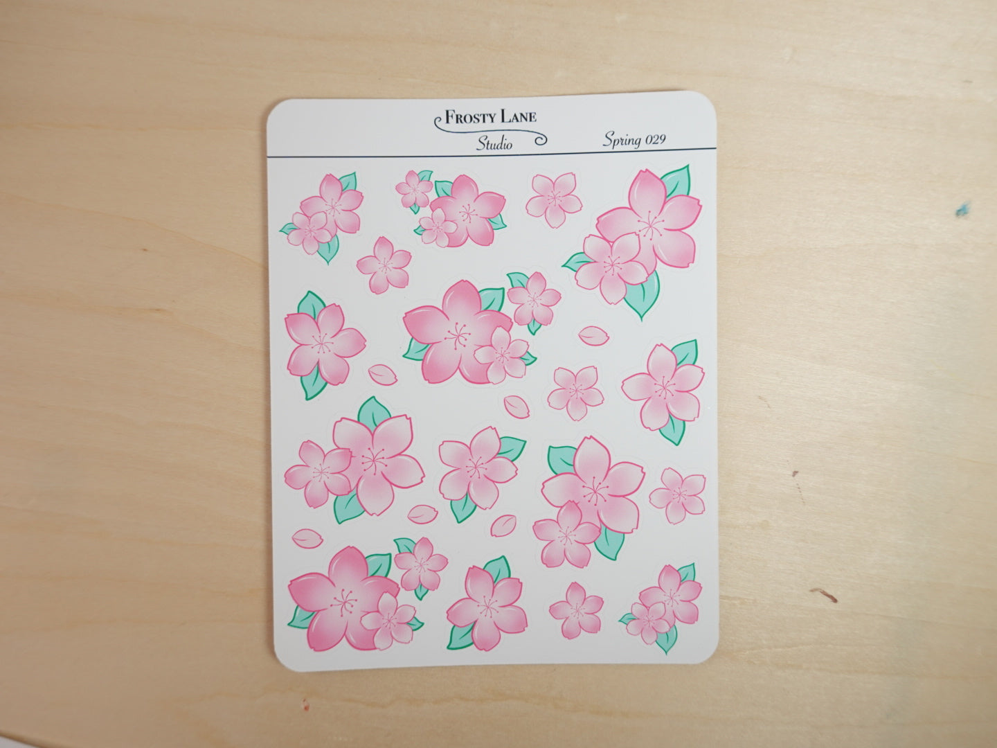 Spring029. Cherry Blossom Sticker Sheet