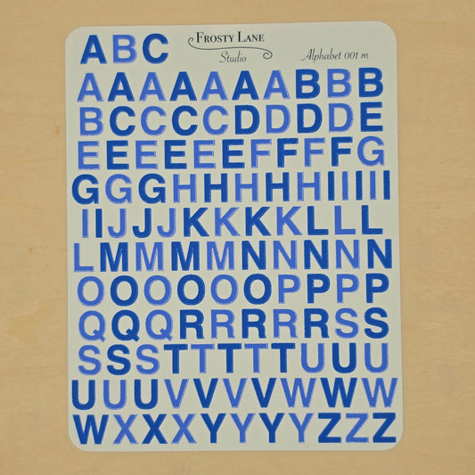 Alphabet 001.m. royal blue