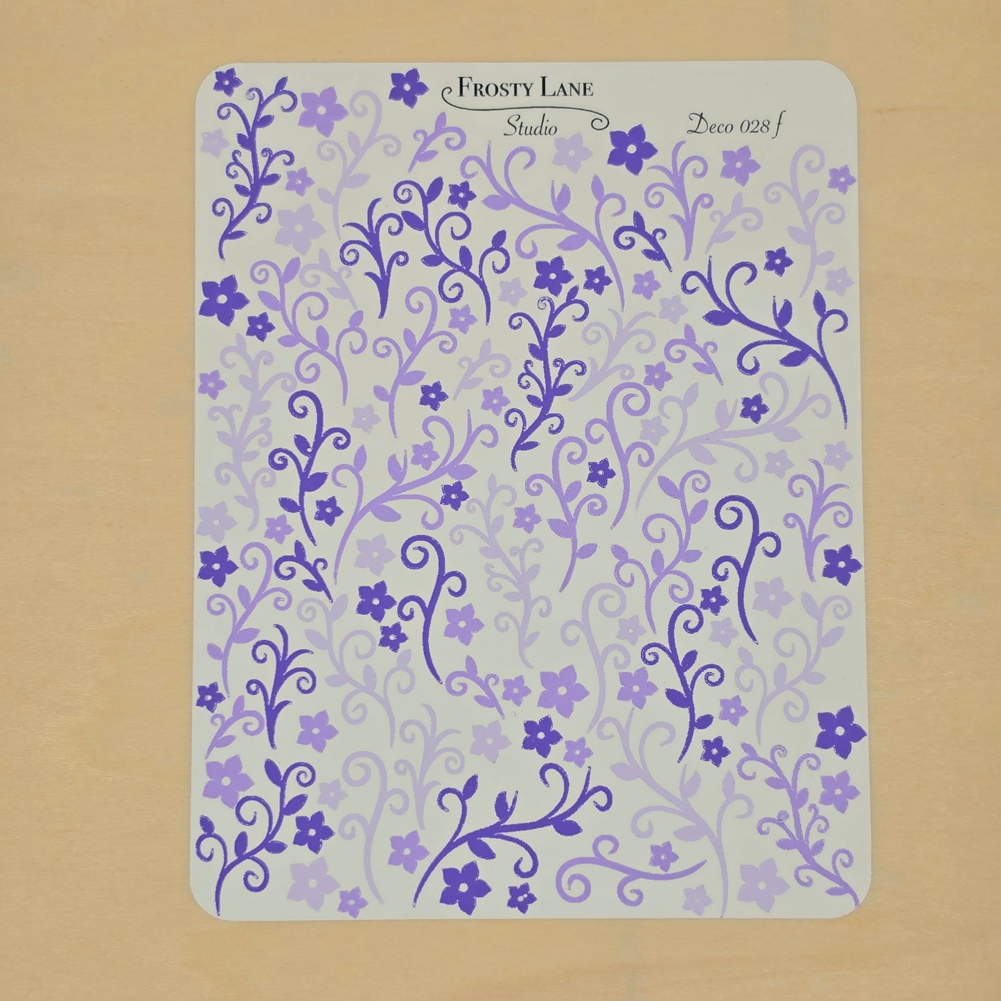 Deco028.f. Purple Vines Sticker Sheet
