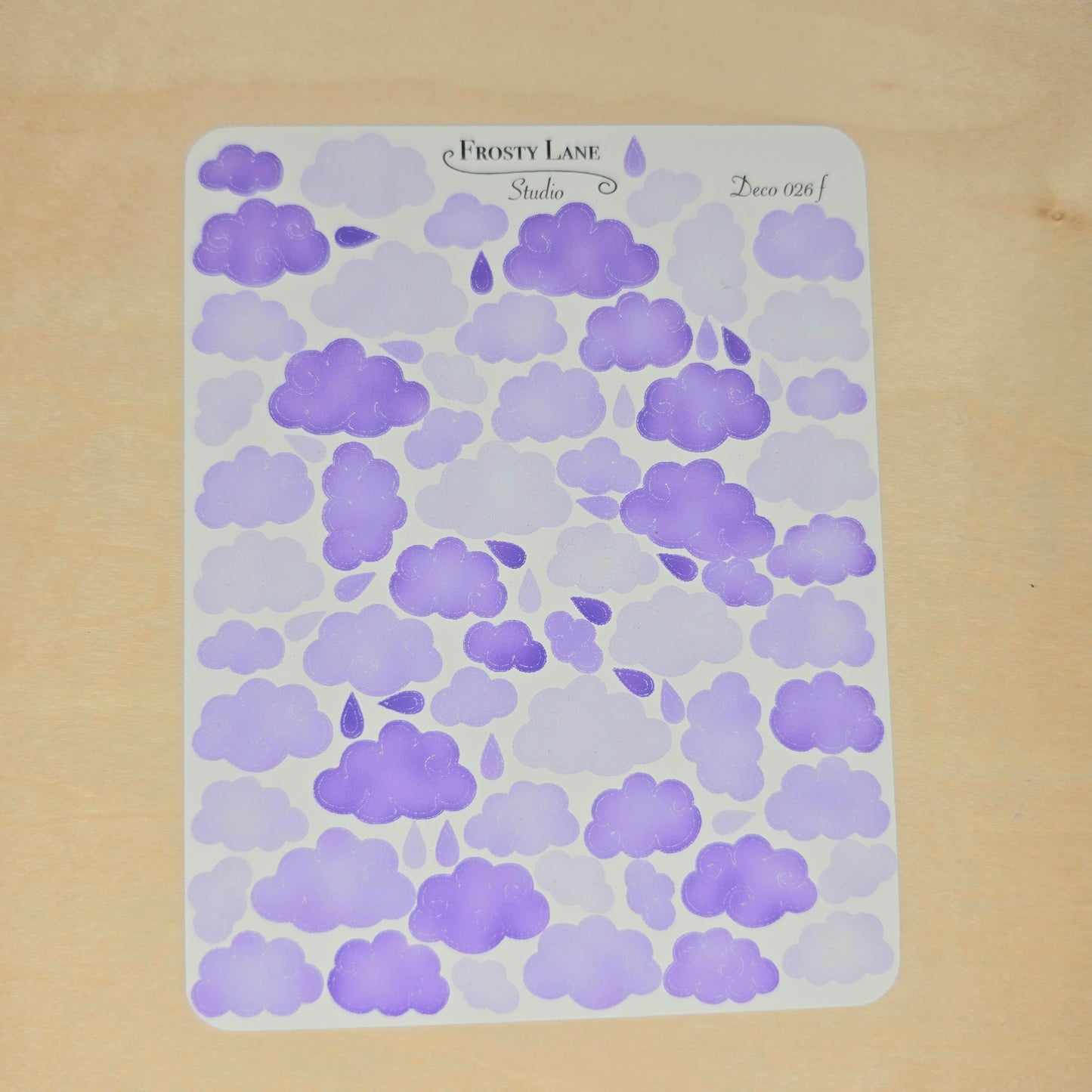 Deco026.f. Purple Cloud Sticker Sheet