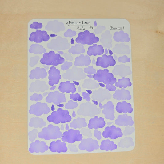 Deco026.f. Purple Cloud Sticker Sheet