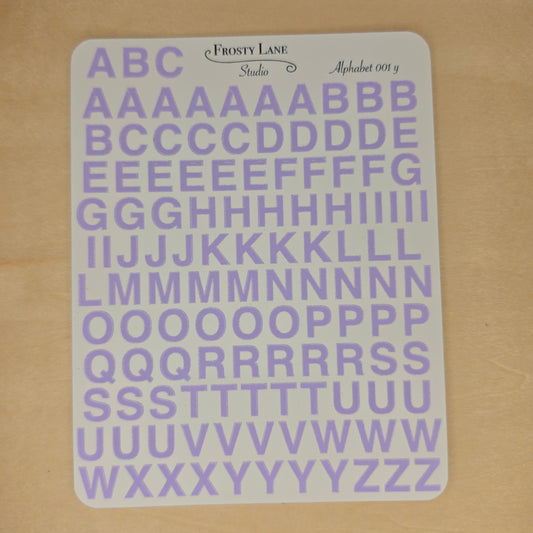 Alphabet 001.y. pastel purple