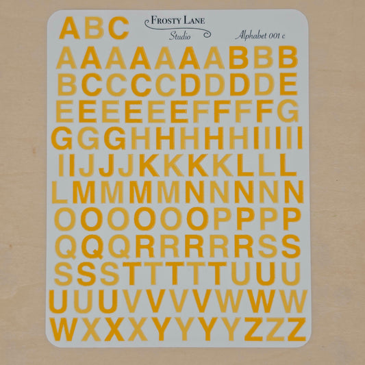 Alphabet 001.c. Yellow