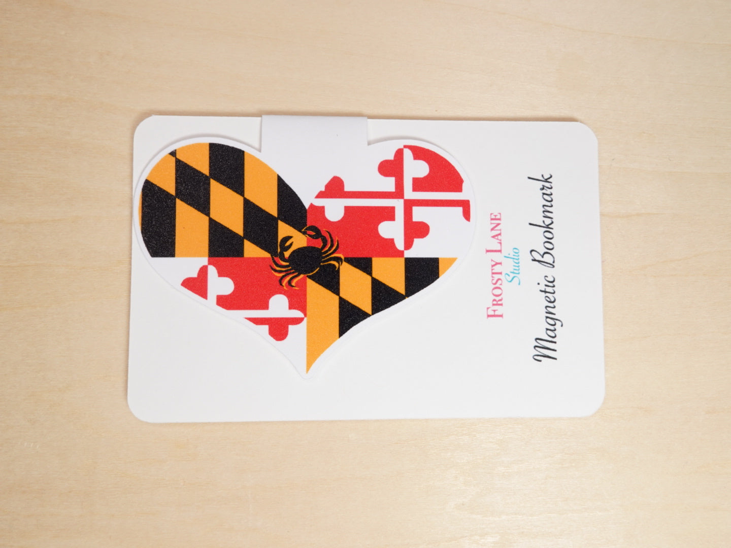 MBM010. Maryland Heart Magnetic Bookmark