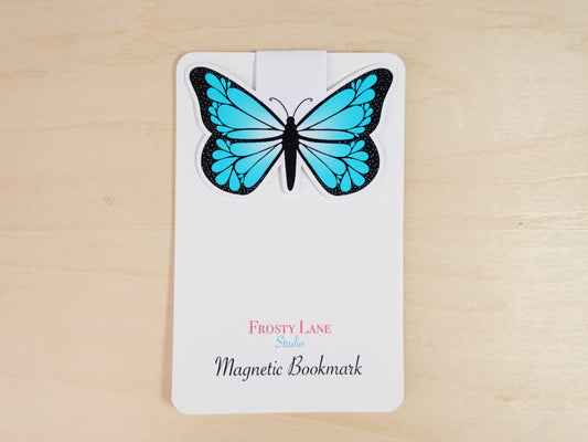 MBM007. Blue Butterfly Magnetic Bookmark