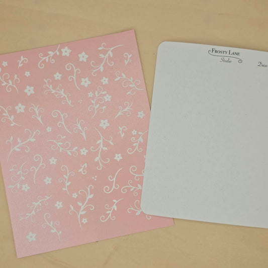 Deco028.i. White Vines Sticker Sheet