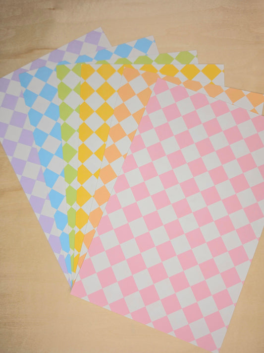 Vol. 5 Diagonal Checkered Journal Sticker Paper