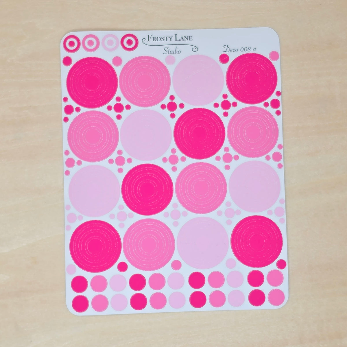 Deco008 Circle Outline Sticker Sheet