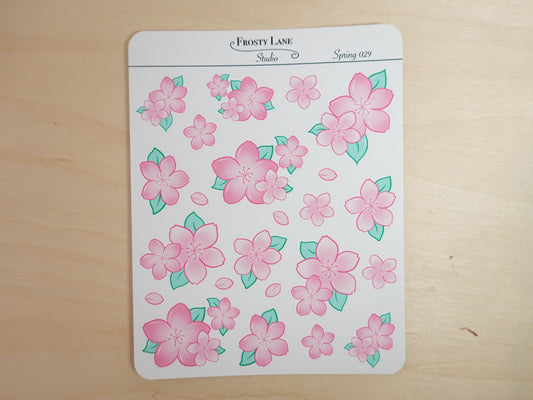 Spring029. Cherry Blossom Sticker Sheet