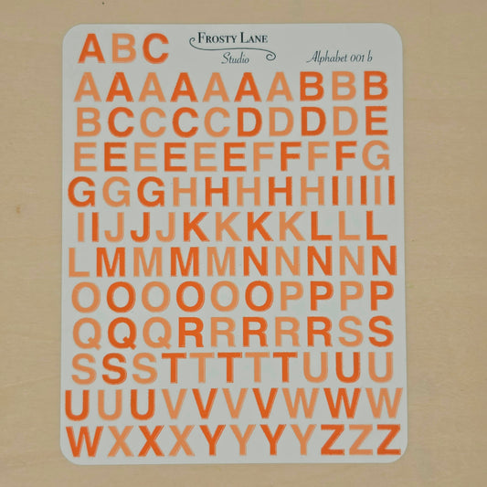 Alphabet 001.b. Orange
