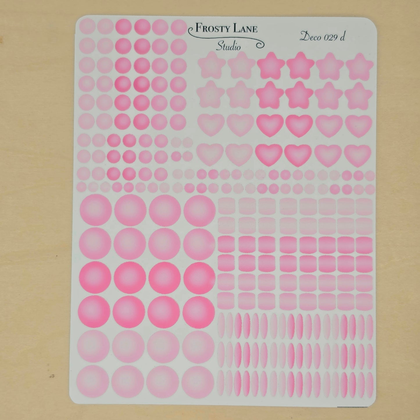 Deco029.d. Pink Beads Sticker Sheet