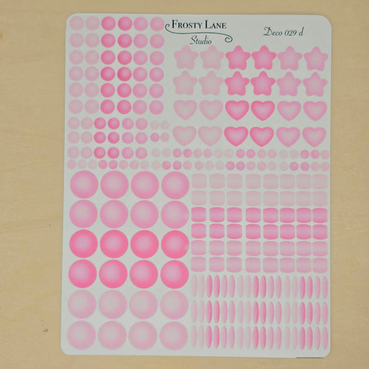 Deco029.d. Pink Beads Sticker Sheet