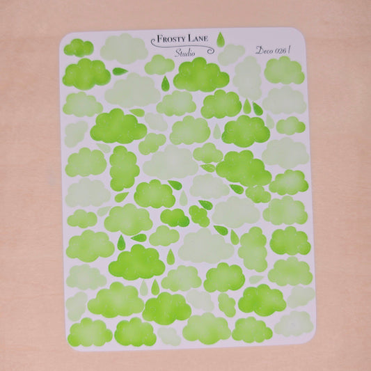 Deco026.l. Lime Cloud Sticker Sheet