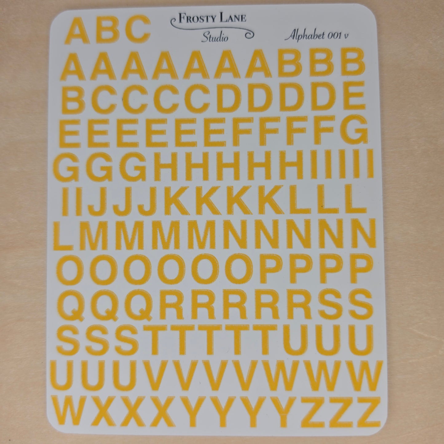 Alphabet 001.v. pastel yellow