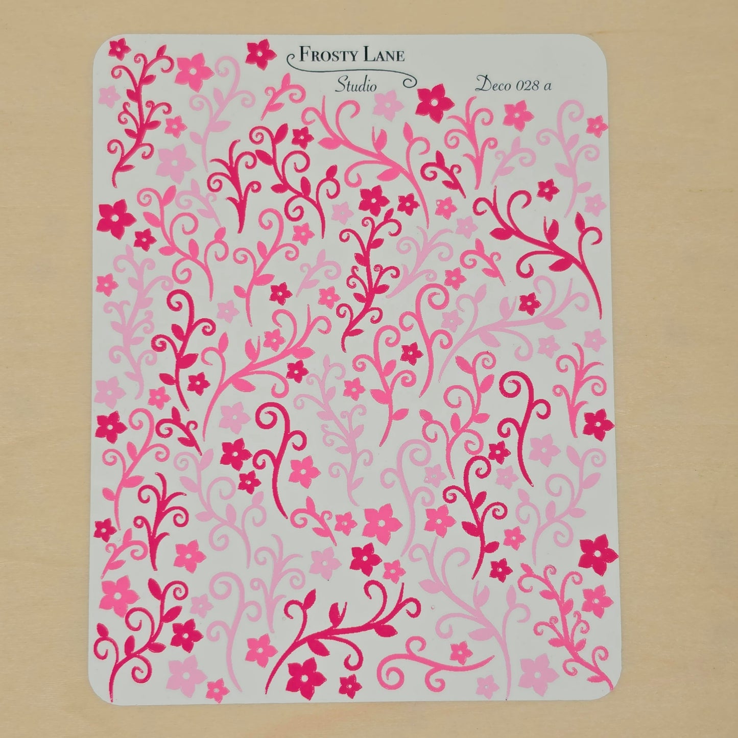 Deco028.a. Pink Vines Sticker Sheet