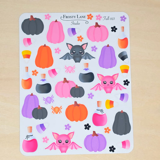 Fall023. Halloween Sticker Sheet