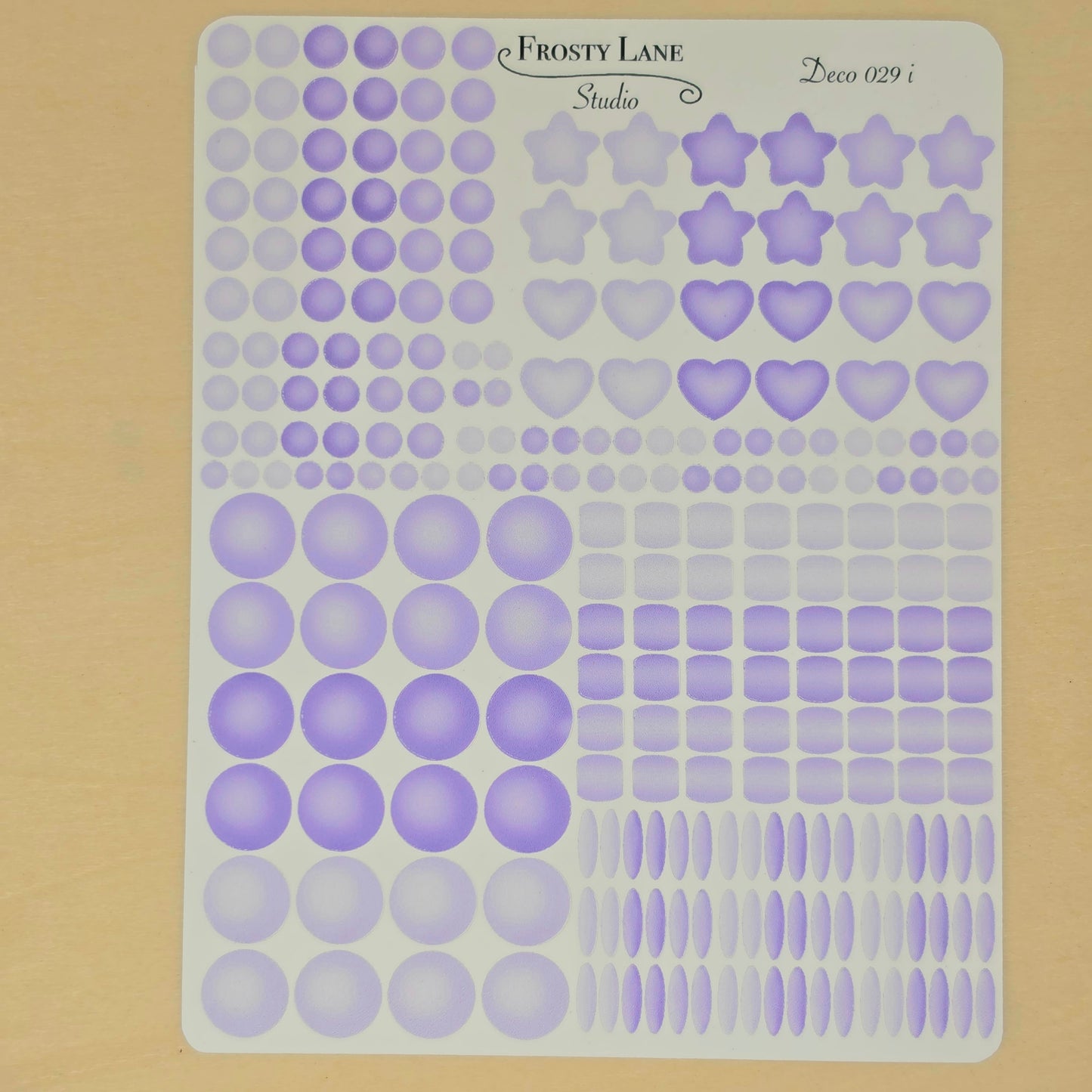 Deco029.i. Purple Beads Sticker Sheet