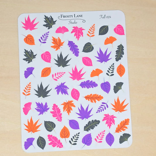 Fall024. Halloween Leaves Sticker Sheet