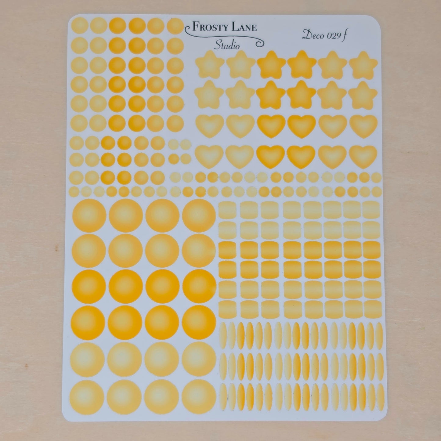Deco029.f. Yellow Beads Sticker Sheet