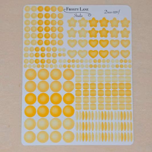 Deco029.f. Yellow Beads Sticker Sheet