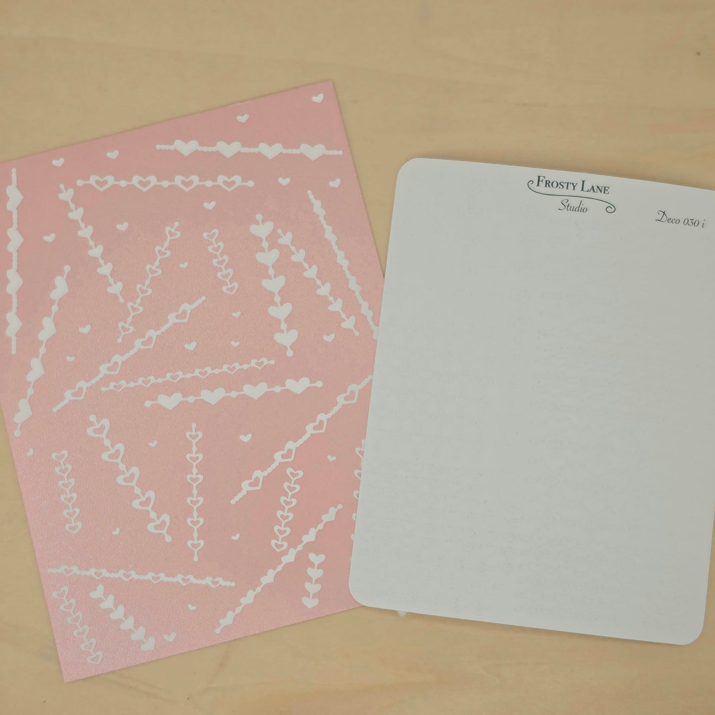 Deco030.i. White Heart Chain Sticker Sheet