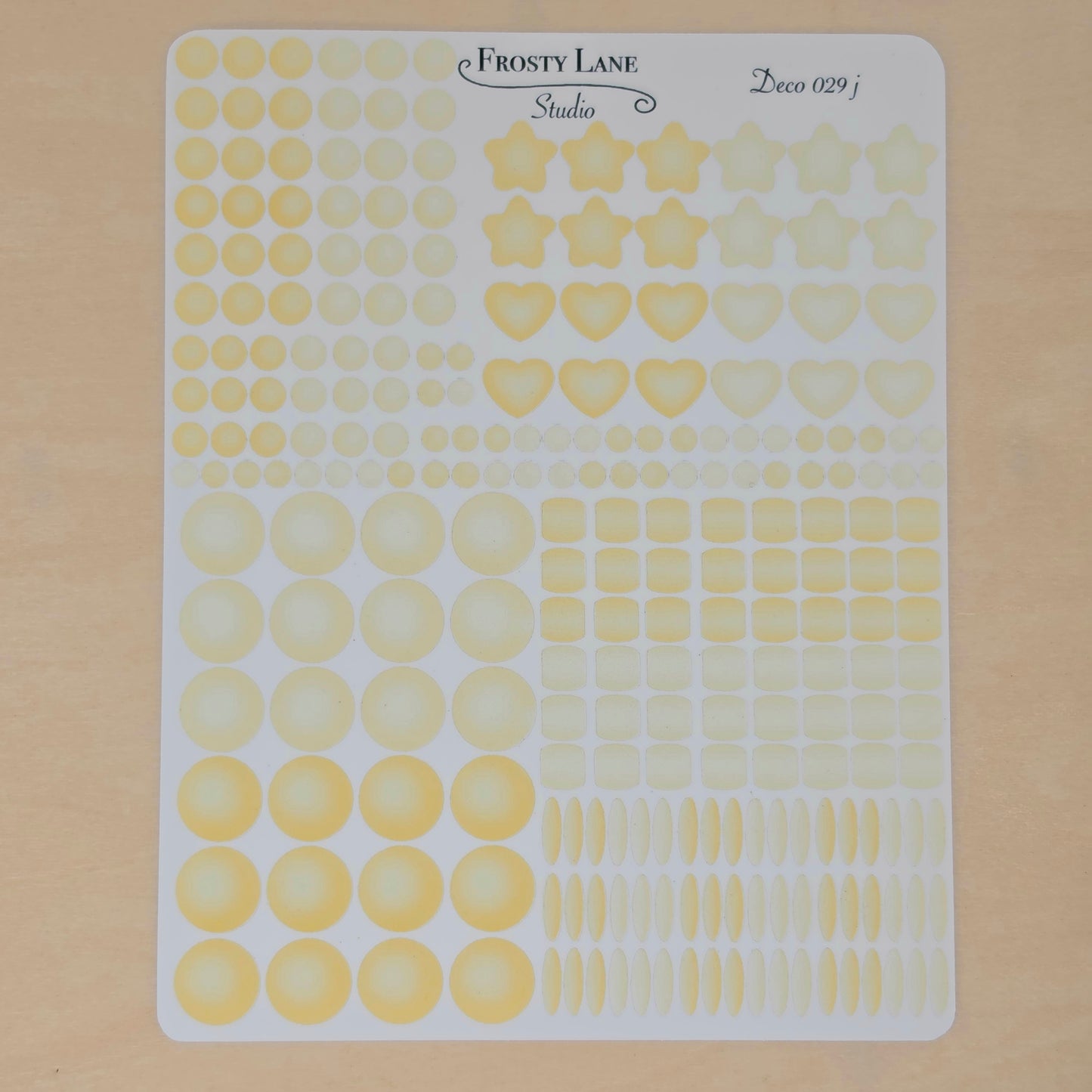 Deco029.j. Beige Beads Sticker Sheet