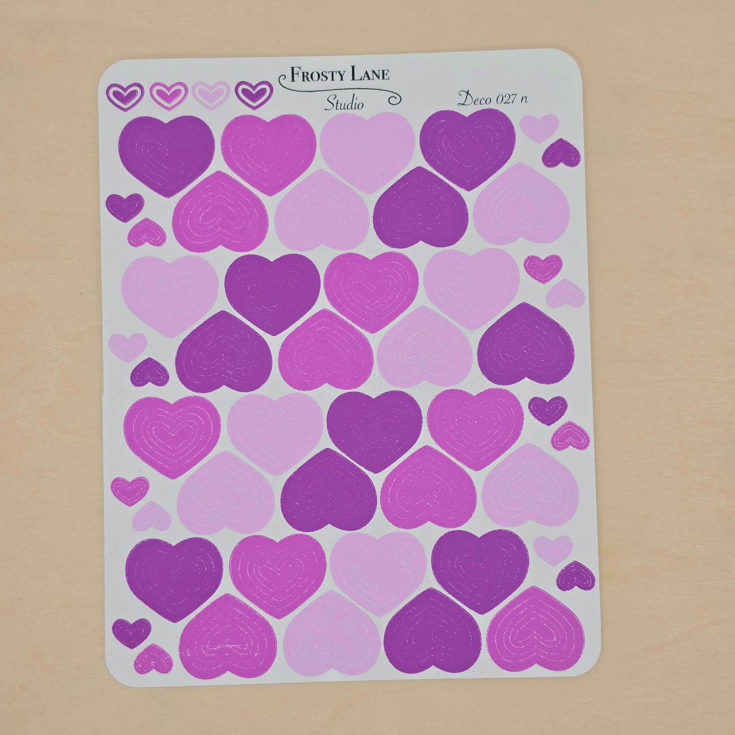 Deco029.a. Rainbow Beads Sticker Sheet